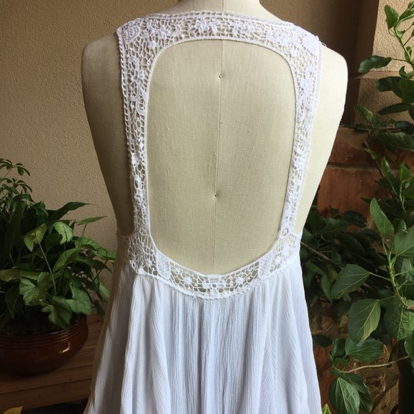 Cotton Candy Flowy BoHo Tunic With Lace Trim (EUC) - Picture 5 of 7